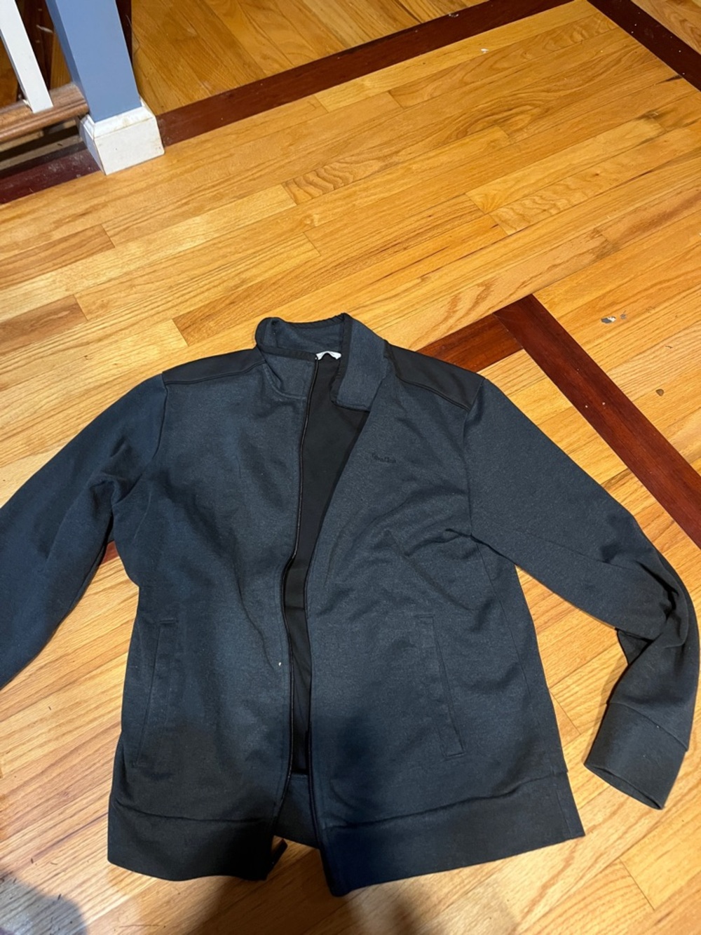 Men's Casual Black Zip-Front Jacket th